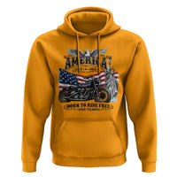 America Born to Ride Free 250 Years Biker Hoodie American Flag Chopper Motorcycle Statue of Liberty 1776 to 2026 Semiquincentennial