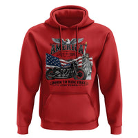 America Born to Ride Free 250 Years Biker Hoodie American Flag Chopper Motorcycle Statue of Liberty 1776 to 2026 Semiquincentennial