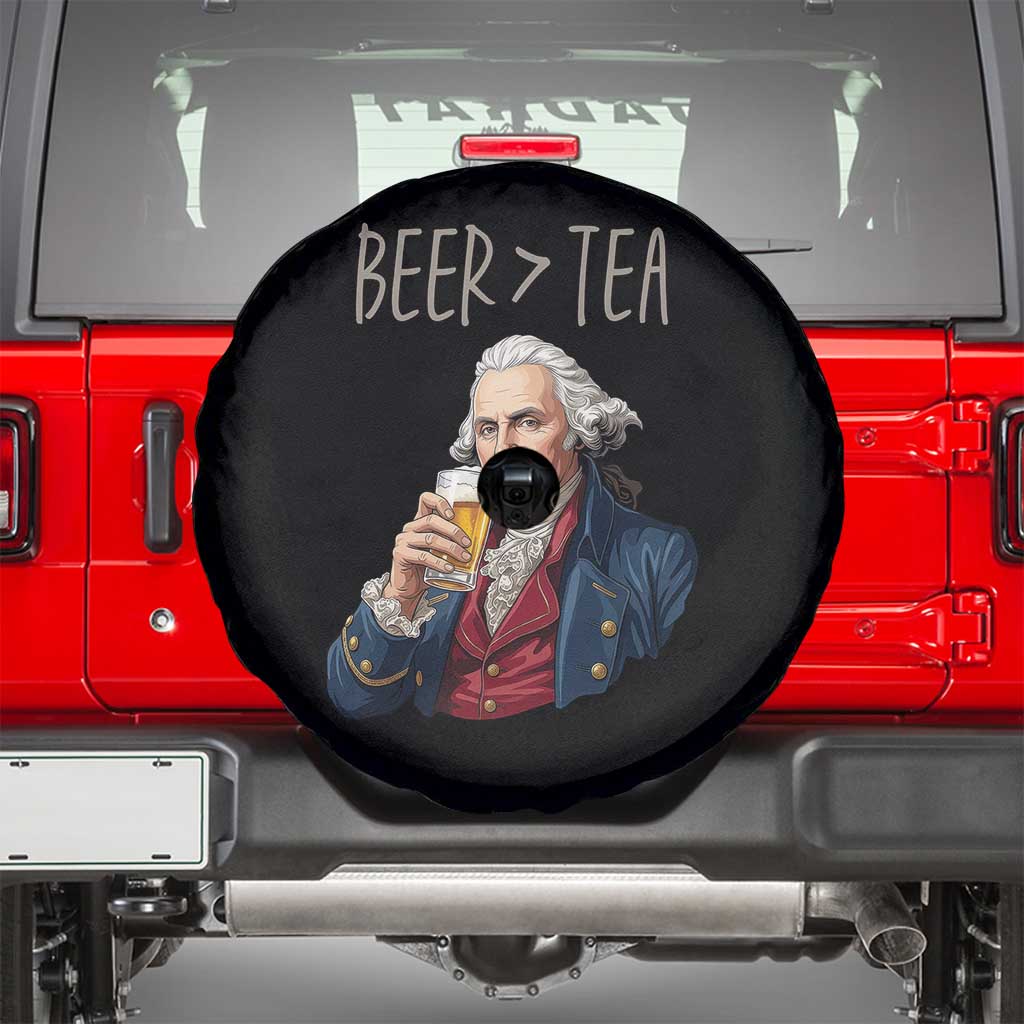 Beer Greater Than Tea Funny Founding Fathers Spare Tire Cover American History Drinking Boston Tea Party Sarcasm