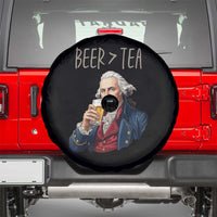 Beer Greater Than Tea Funny Founding Fathers Spare Tire Cover American History Drinking Boston Tea Party Sarcasm