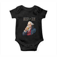 Beer Greater Than Tea Funny Founding Fathers Baby Onesie American History Drinking Boston Tea Party Sarcasm