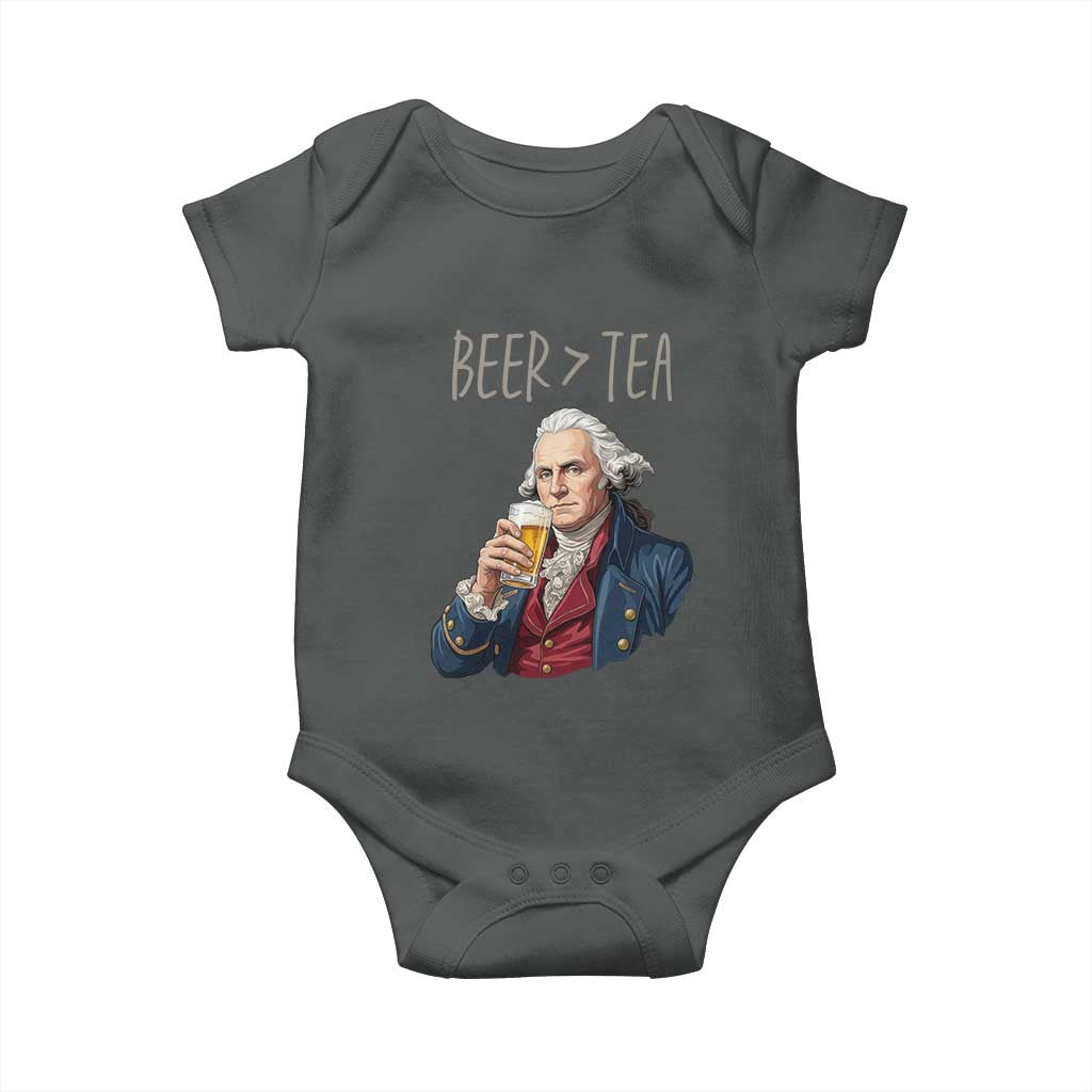 Beer Greater Than Tea Funny Founding Fathers Baby Onesie American History Drinking Boston Tea Party Sarcasm