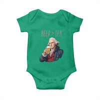 Beer Greater Than Tea Funny Founding Fathers Baby Onesie American History Drinking Boston Tea Party Sarcasm