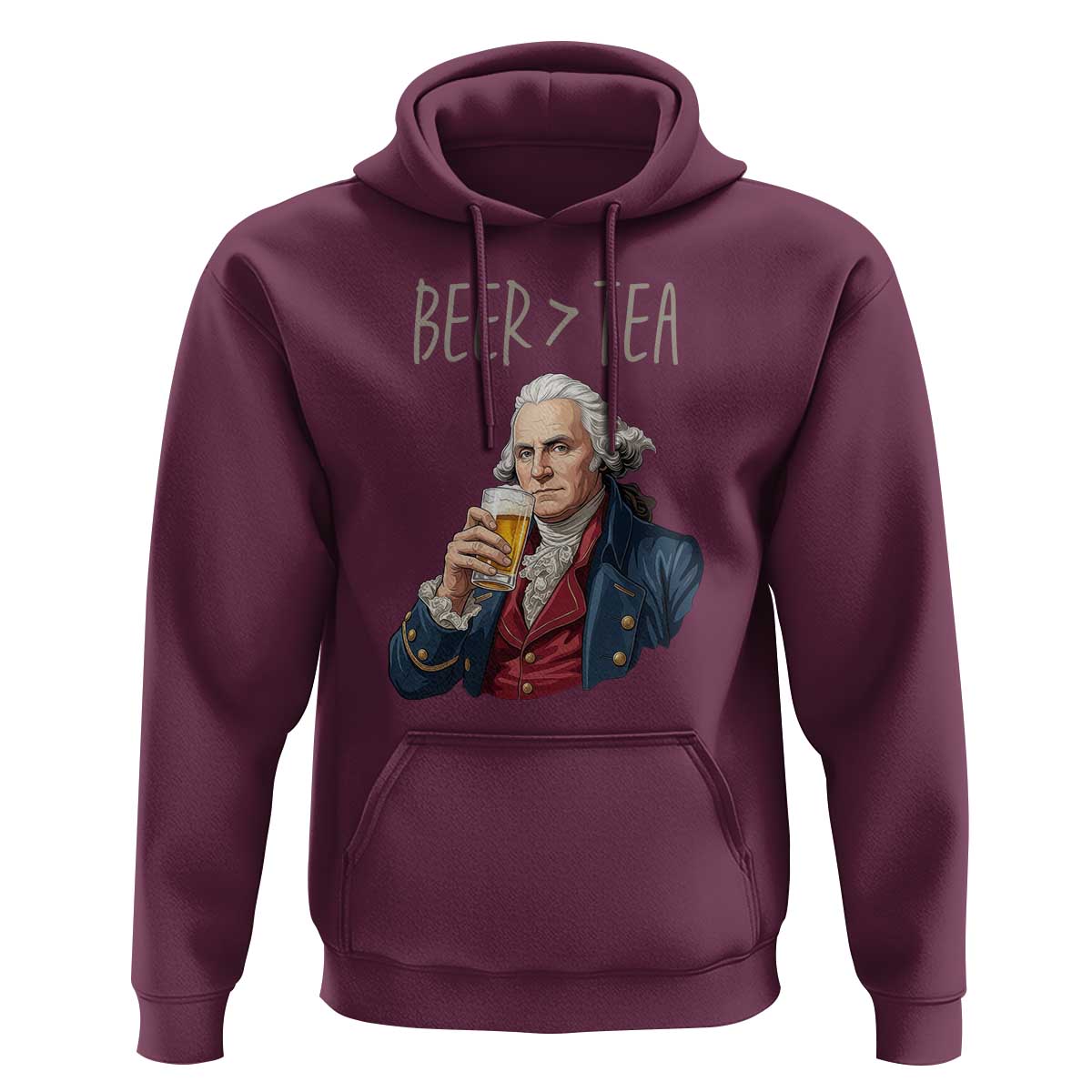 Beer Greater Than Tea Funny Founding Fathers Hoodie American History Drinking Boston Tea Party Sarcasm