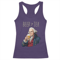 Beer Greater Than Tea Funny Founding Fathers Racerback Tank Top American History Drinking Boston Tea Party Sarcasm