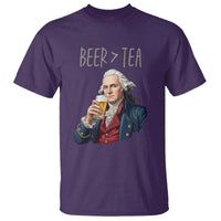 Beer Greater Than Tea Funny Founding Fathers T Shirt American History Drinking Boston Tea Party Sarcasm