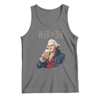 Beer Greater Than Tea Funny Founding Fathers Tank Top American History Drinking Boston Tea Party Sarcasm
