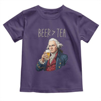 Beer Greater Than Tea Funny Founding Fathers Toddler T Shirt American History Drinking Boston Tea Party Sarcasm