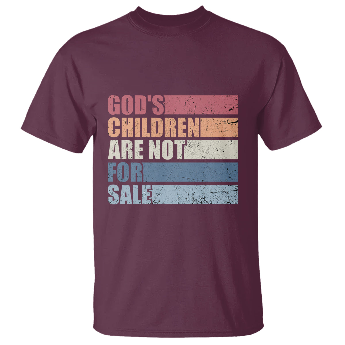 End Human Trafficking T Shirt God's Children Are Not For Sale Vintage Retro - Wonder Print Shop