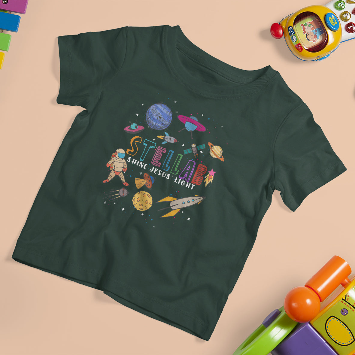 VBS Stellar T Shirt For Kid Stellar VBS Shine Jesus Light Vacation Bible School Space - Wonder Print Shop