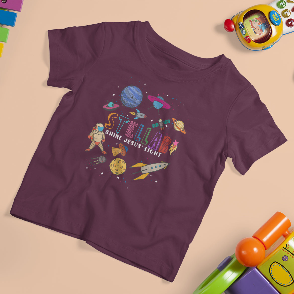 VBS Stellar T Shirt For Kid Stellar VBS Shine Jesus Light Vacation Bible School Space - Wonder Print Shop