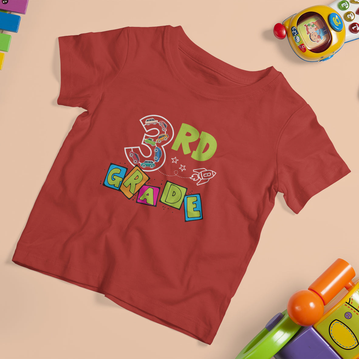 3rd Grade Cars T Shirt For Kid First Day Back To School Vehicles Toys Lover - Wonder Print Shop