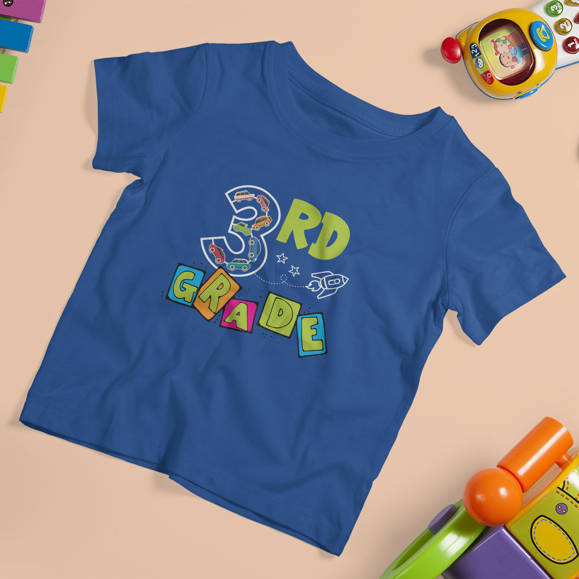 3rd Grade Cars T Shirt For Kid First Day Back To School Vehicles Toys Lover - Wonder Print Shop