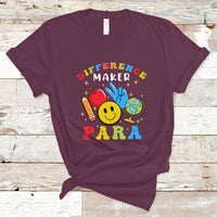 Teacher T Shirt Difference Maker Para Teacher Paraprofessional Paraeducator T-Shirt, Back To School Shirt, Gift For Teacher, Teaching - Wonder Print Shop