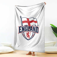 England Patriotic Crest St George Cross Flag Graphic Throw Blanket English Lion Crest Heritage Pride Souvenir