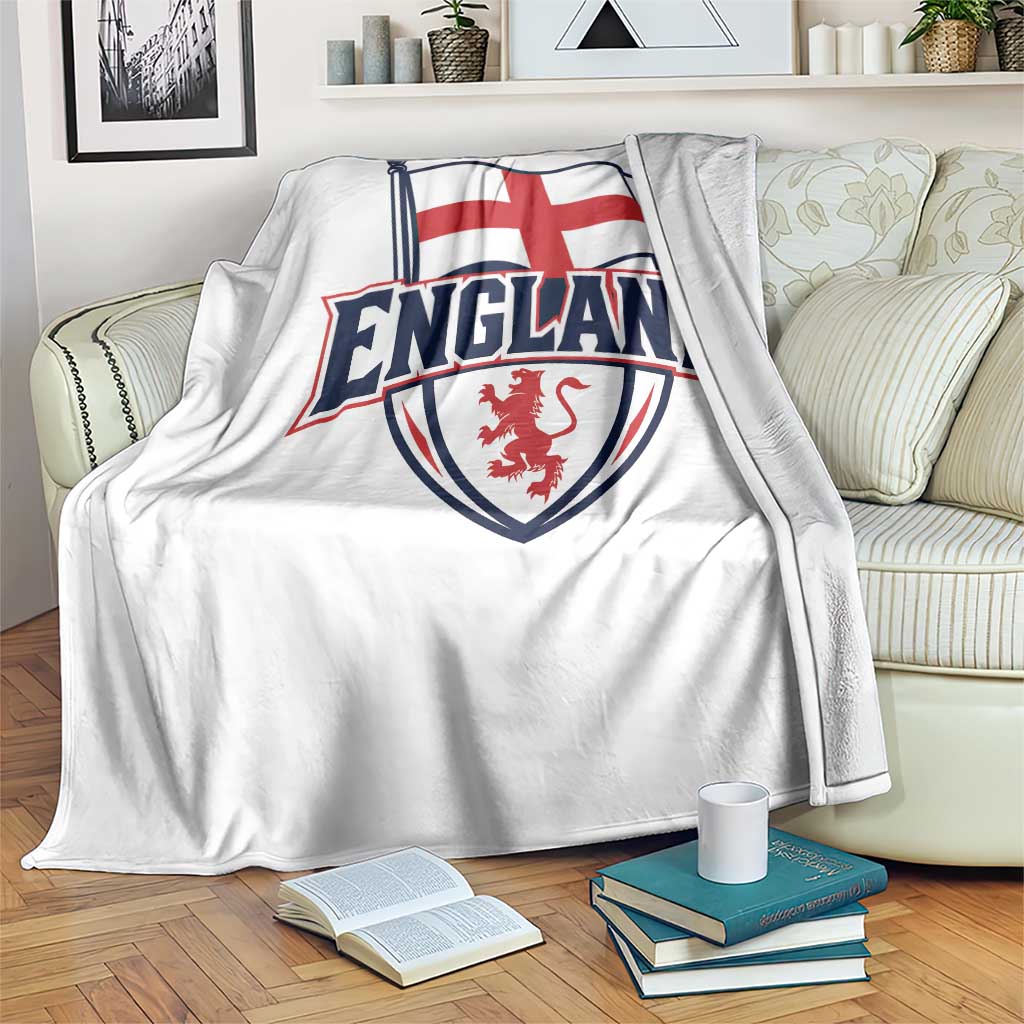 England Patriotic Crest St George Cross Flag Graphic Throw Blanket English Lion Crest Heritage Pride Souvenir