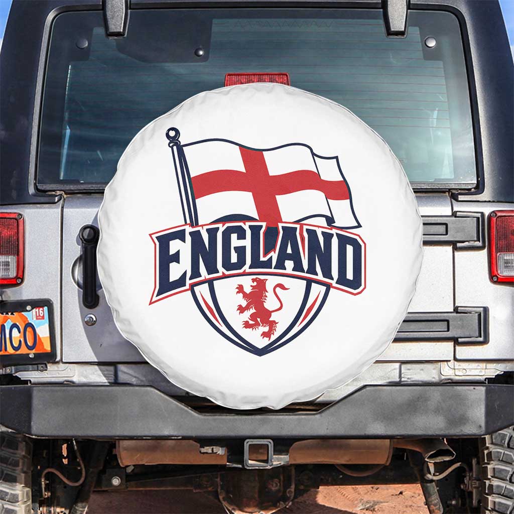 England Patriotic Crest St George Cross Flag Graphic Spare Tire Cover English Lion Crest Heritage Pride Souvenir