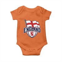 England Patriotic Crest St George Cross Flag Graphic Baby Onesie English Lion Crest Heritage Pride Souvenir