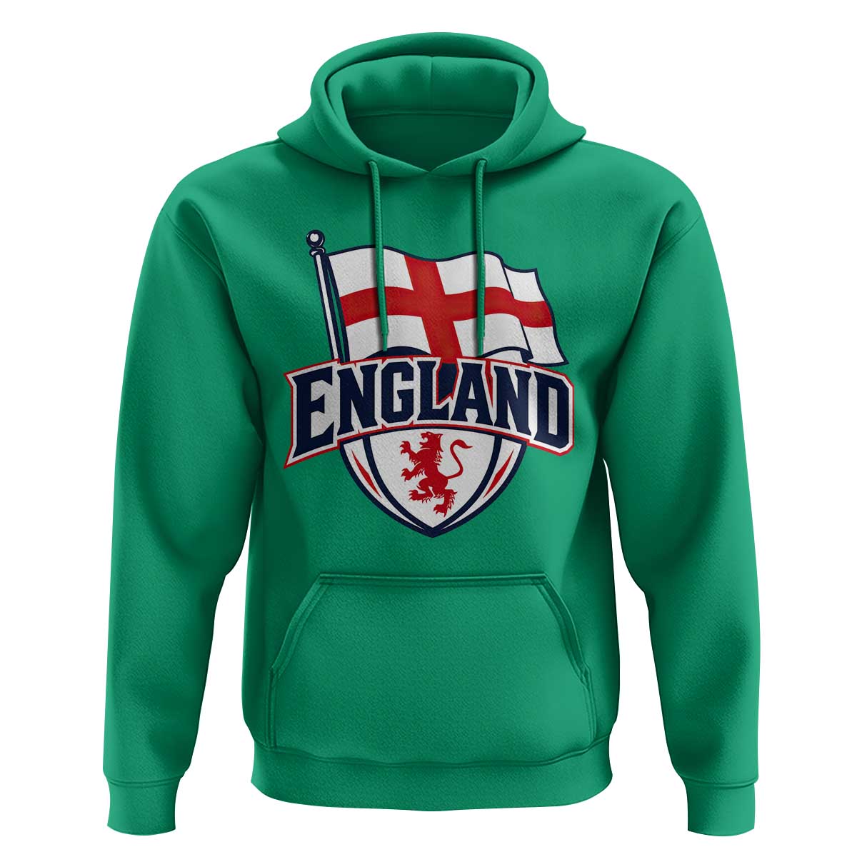 England Patriotic Crest St George Cross Flag Graphic Hoodie English Lion Crest Heritage Pride Souvenir