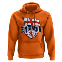 England Patriotic Crest St George Cross Flag Graphic Hoodie English Lion Crest Heritage Pride Souvenir