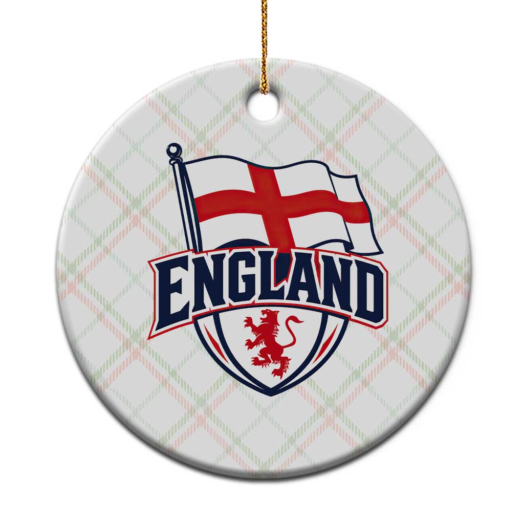 England Patriotic Crest St George Cross Flag Graphic Ceramic Ornament English Lion Crest Heritage Pride Souvenir
