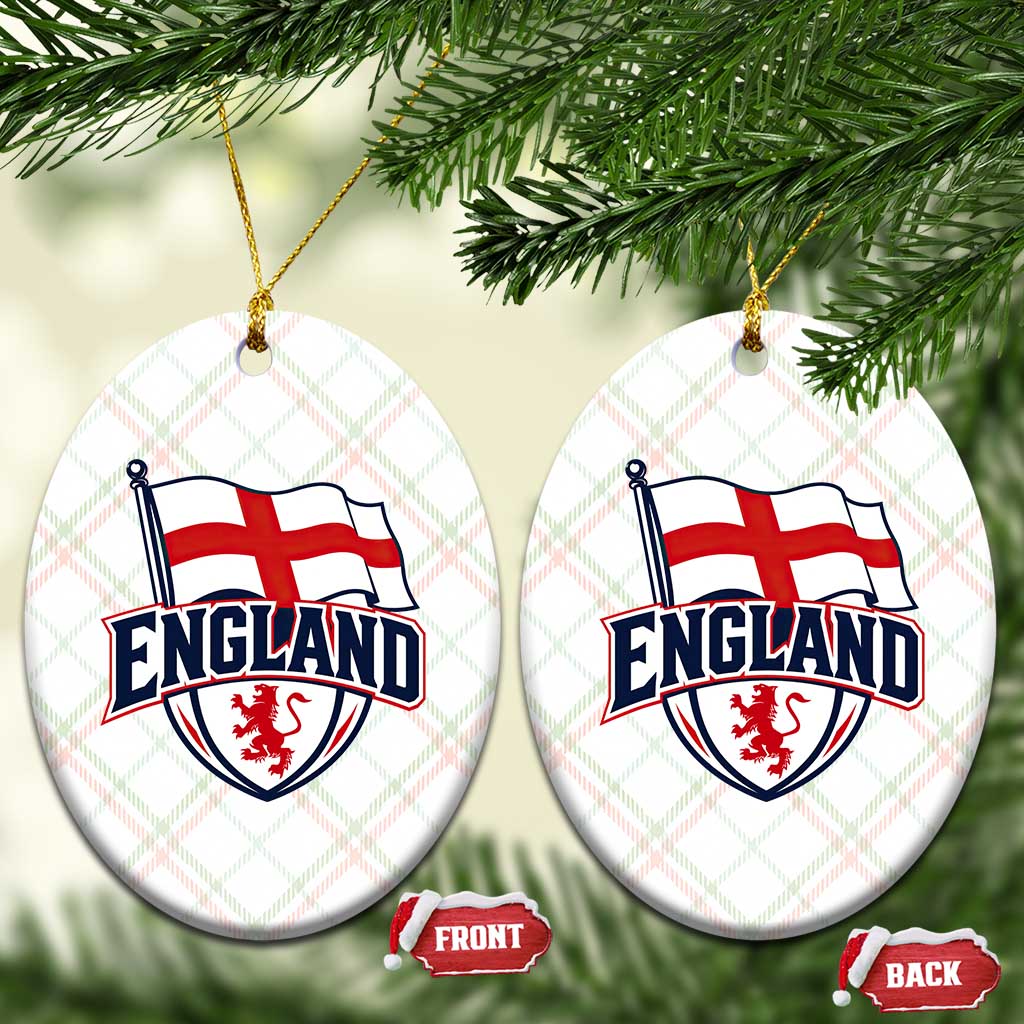 England Patriotic Crest St George Cross Flag Graphic Ceramic Ornament English Lion Crest Heritage Pride Souvenir