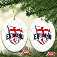 England Patriotic Crest St George Cross Flag Graphic Ceramic Ornament English Lion Crest Heritage Pride Souvenir