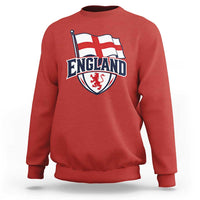 England Patriotic Crest St George Cross Flag Graphic Sweatshirt English Lion Crest Heritage Pride Souvenir
