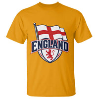England Patriotic Crest St George Cross Flag Graphic T Shirt English Lion Crest Heritage Pride Souvenir