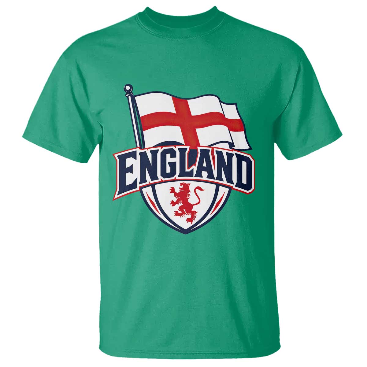England Patriotic Crest St George Cross Flag Graphic T Shirt English Lion Crest Heritage Pride Souvenir