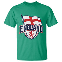 England Patriotic Crest St George Cross Flag Graphic T Shirt English Lion Crest Heritage Pride Souvenir
