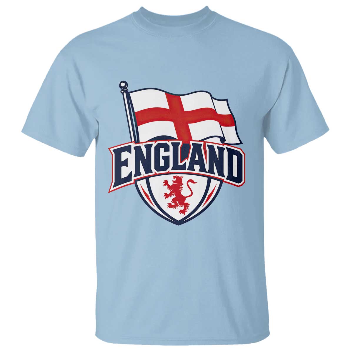 England Patriotic Crest St George Cross Flag Graphic T Shirt English Lion Crest Heritage Pride Souvenir
