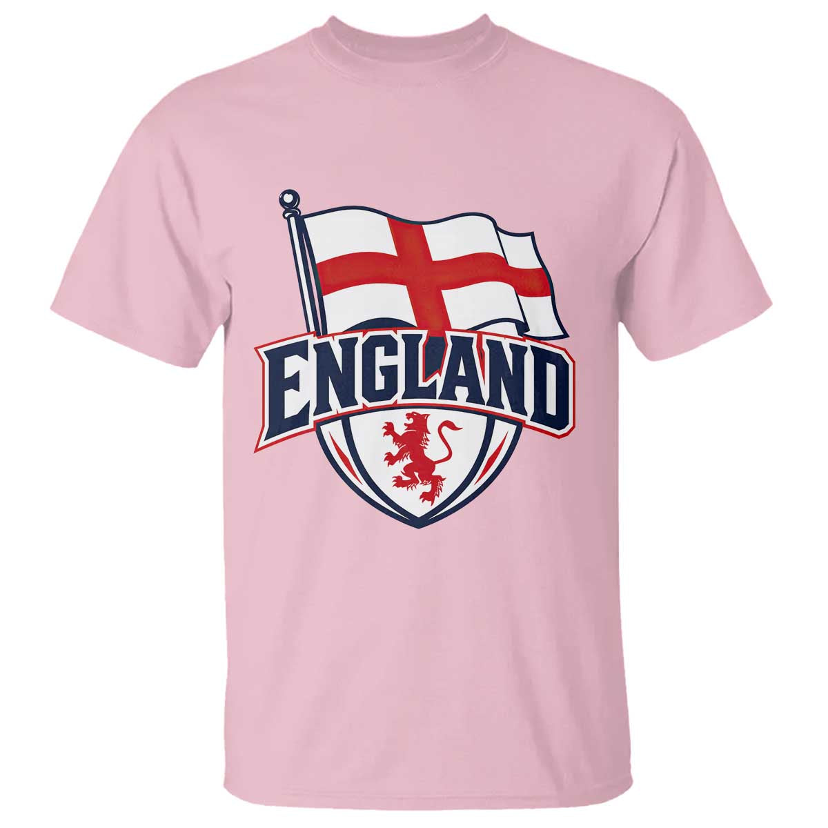 England Patriotic Crest St George Cross Flag Graphic T Shirt English Lion Crest Heritage Pride Souvenir