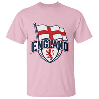 England Patriotic Crest St George Cross Flag Graphic T Shirt English Lion Crest Heritage Pride Souvenir