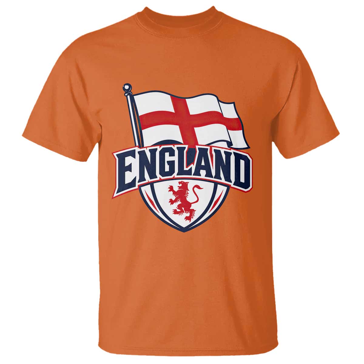 England Patriotic Crest St George Cross Flag Graphic T Shirt English Lion Crest Heritage Pride Souvenir