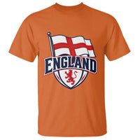 England Patriotic Crest St George Cross Flag Graphic T Shirt English Lion Crest Heritage Pride Souvenir
