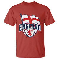England Patriotic Crest St George Cross Flag Graphic T Shirt English Lion Crest Heritage Pride Souvenir