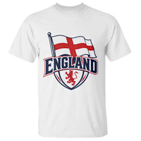 England Patriotic Crest St George Cross Flag Graphic T Shirt English Lion Crest Heritage Pride Souvenir