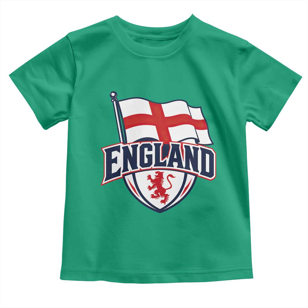 England Patriotic Crest St George Cross Flag Graphic Toddler T Shirt English Lion Crest Heritage Pride Souvenir