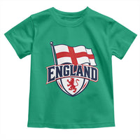 England Patriotic Crest St George Cross Flag Graphic Toddler T Shirt English Lion Crest Heritage Pride Souvenir