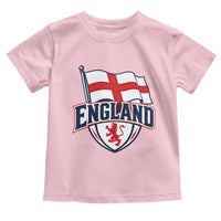 England Patriotic Crest St George Cross Flag Graphic Toddler T Shirt English Lion Crest Heritage Pride Souvenir