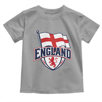 England Patriotic Crest St George Cross Flag Graphic Toddler T Shirt English Lion Crest Heritage Pride Souvenir