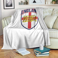 England Flag Lion Crest St George Cross Shield Crest Throw Blanket Vintage Patriotic English Sport Fan Graphic