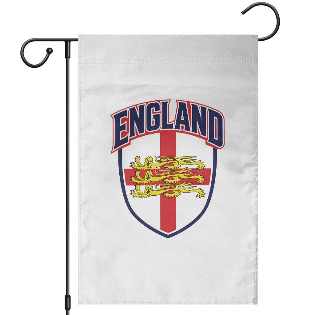 England Flag Lion Crest St George Cross Shield Crest Garden Flag Vintage Patriotic English Sport Fan Graphic
