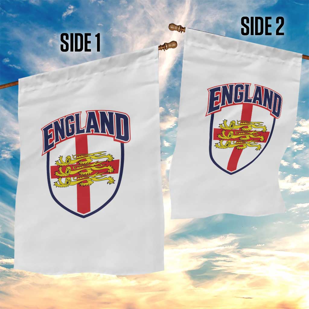 England Flag Lion Crest St George Cross Shield Crest Garden Flag Vintage Patriotic English Sport Fan Graphic