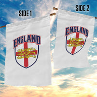 England Flag Lion Crest St George Cross Shield Crest Garden Flag Vintage Patriotic English Sport Fan Graphic