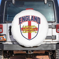 England Flag Lion Crest St George Cross Shield Crest Spare Tire Cover Vintage Patriotic English Sport Fan Graphic