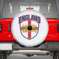 England Flag Lion Crest St George Cross Shield Crest Spare Tire Cover Vintage Patriotic English Sport Fan Graphic