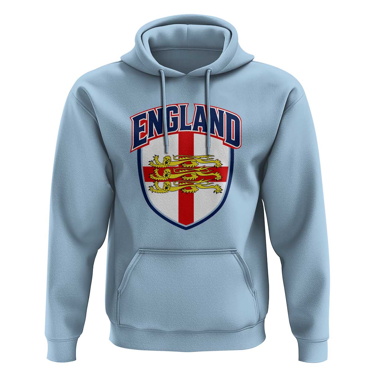 England Flag Lion Crest St George Cross Shield Crest Hoodie Vintage Patriotic English Sport Fan Graphic