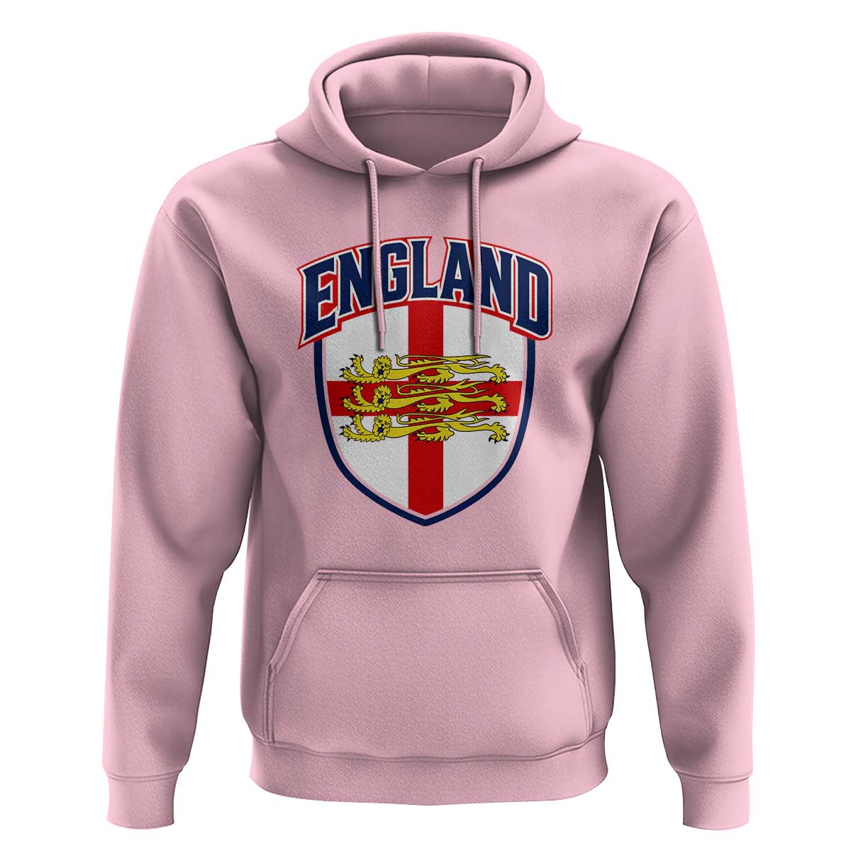 England Flag Lion Crest St George Cross Shield Crest Hoodie Vintage Patriotic English Sport Fan Graphic